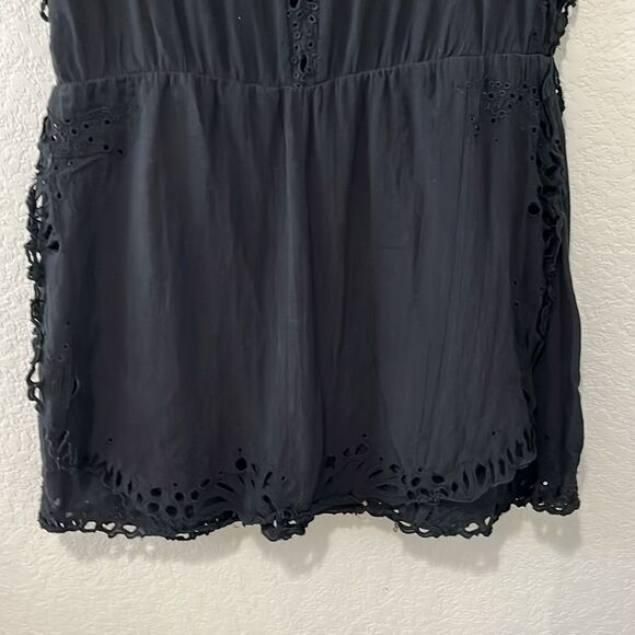 IRO Caity Embroidered Mini Dress, Black/Navy, Size 8 (40) - Picture 5 of 13